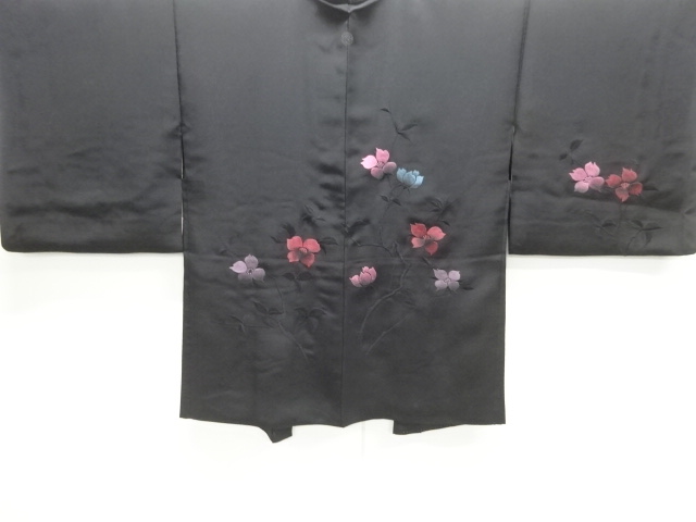 JAPANESE HAORI COAT / EMBROIDERY / ONE CREST 